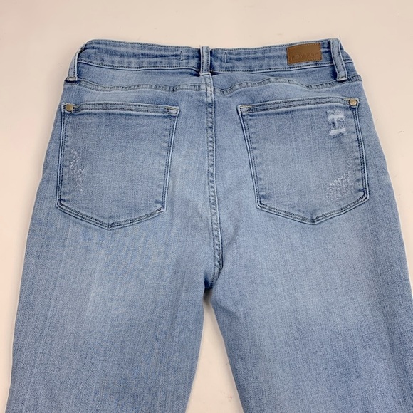 Judy Blue Skinny Distressed Jeans Light wash denim Size 11/30 Stretch Designer - Picture 4 of 16